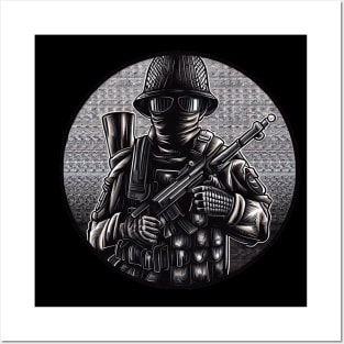 Soldier Army Gun Posters and Art